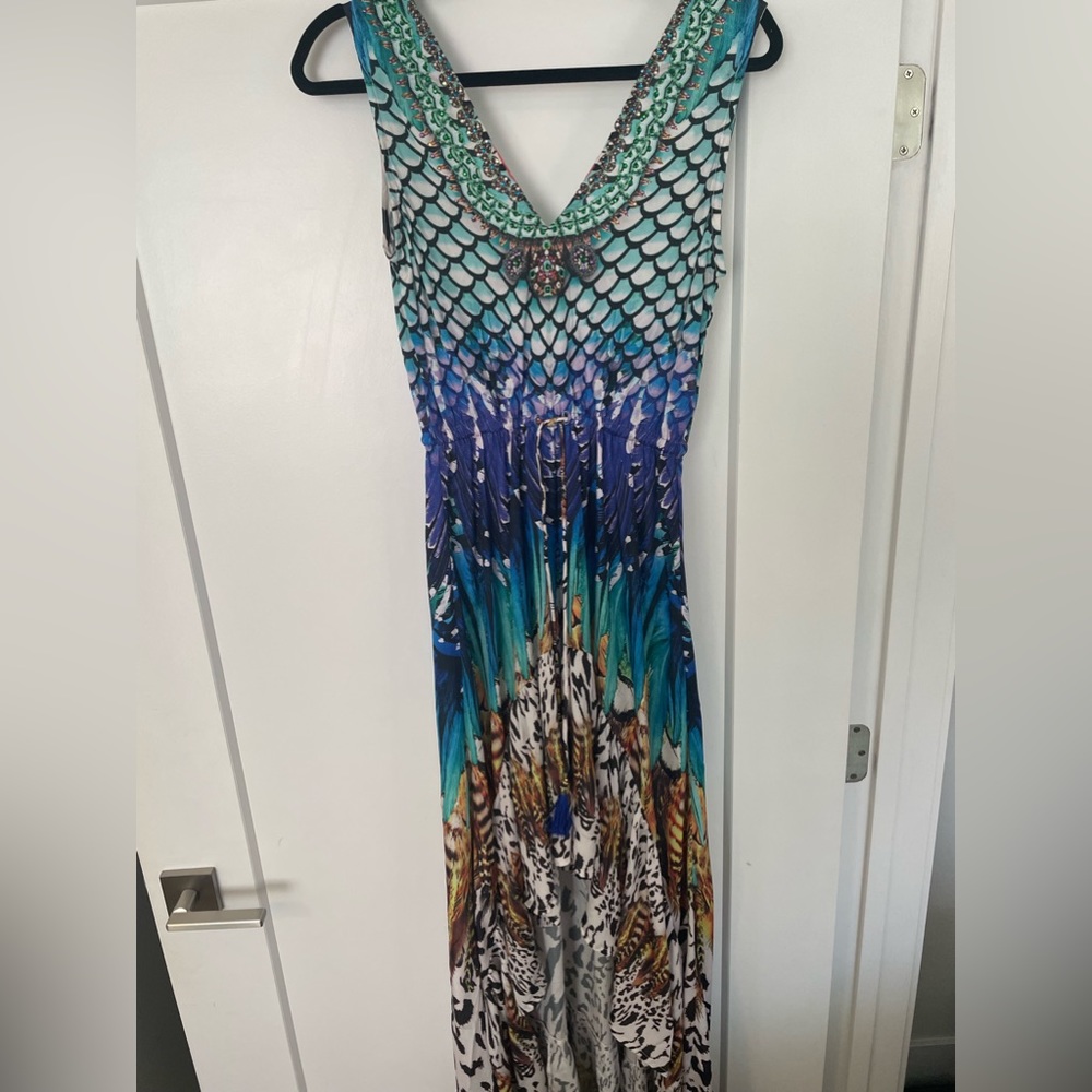 Cof colors of fashion high low dress. Dark star, fits size S-M.